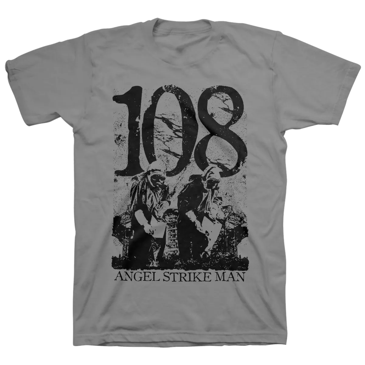 108 "Angel Strike Man" Heather Light Grey T-Shirt