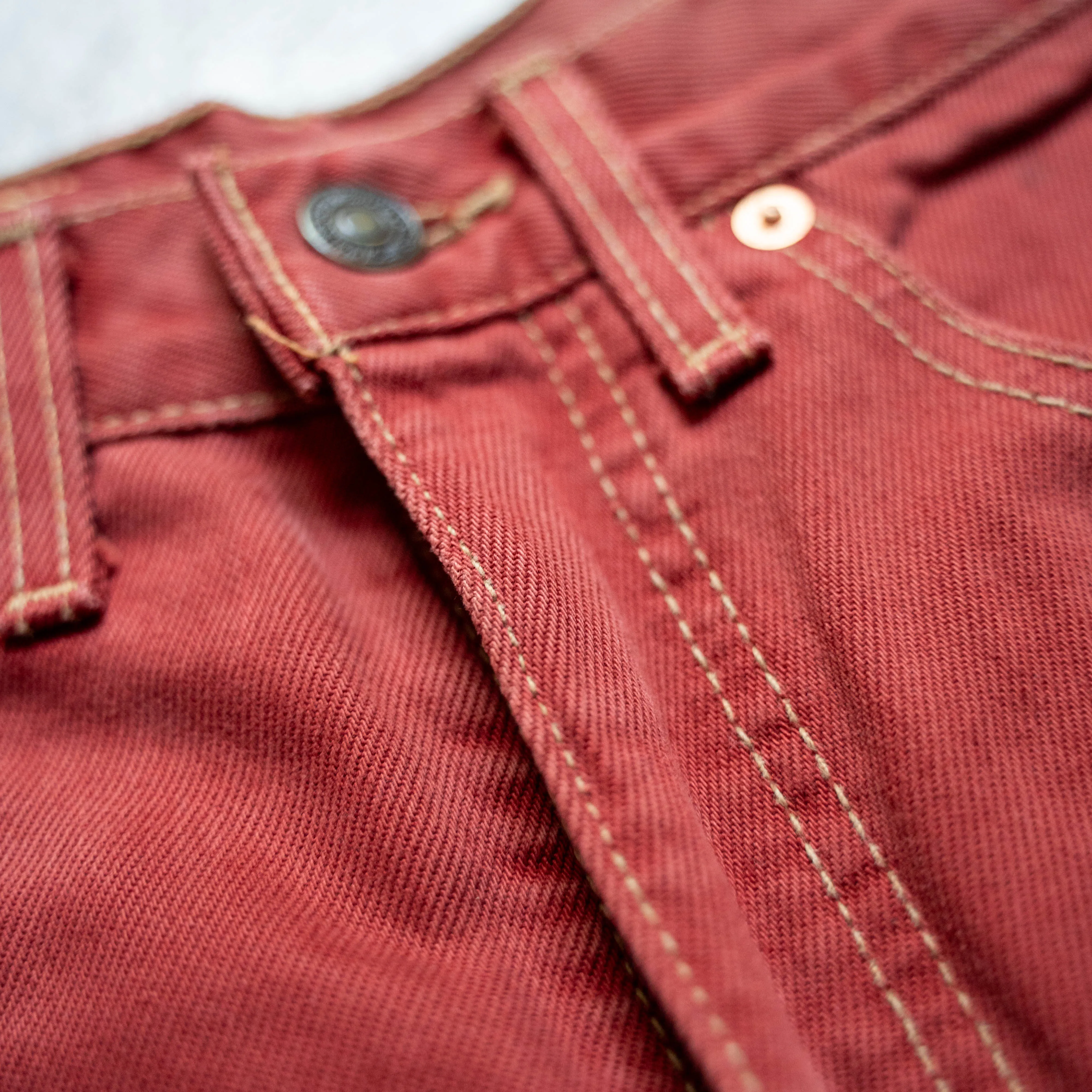 1990s Euro Levi's red color denim pants 'dead stock' -made in Belgium-