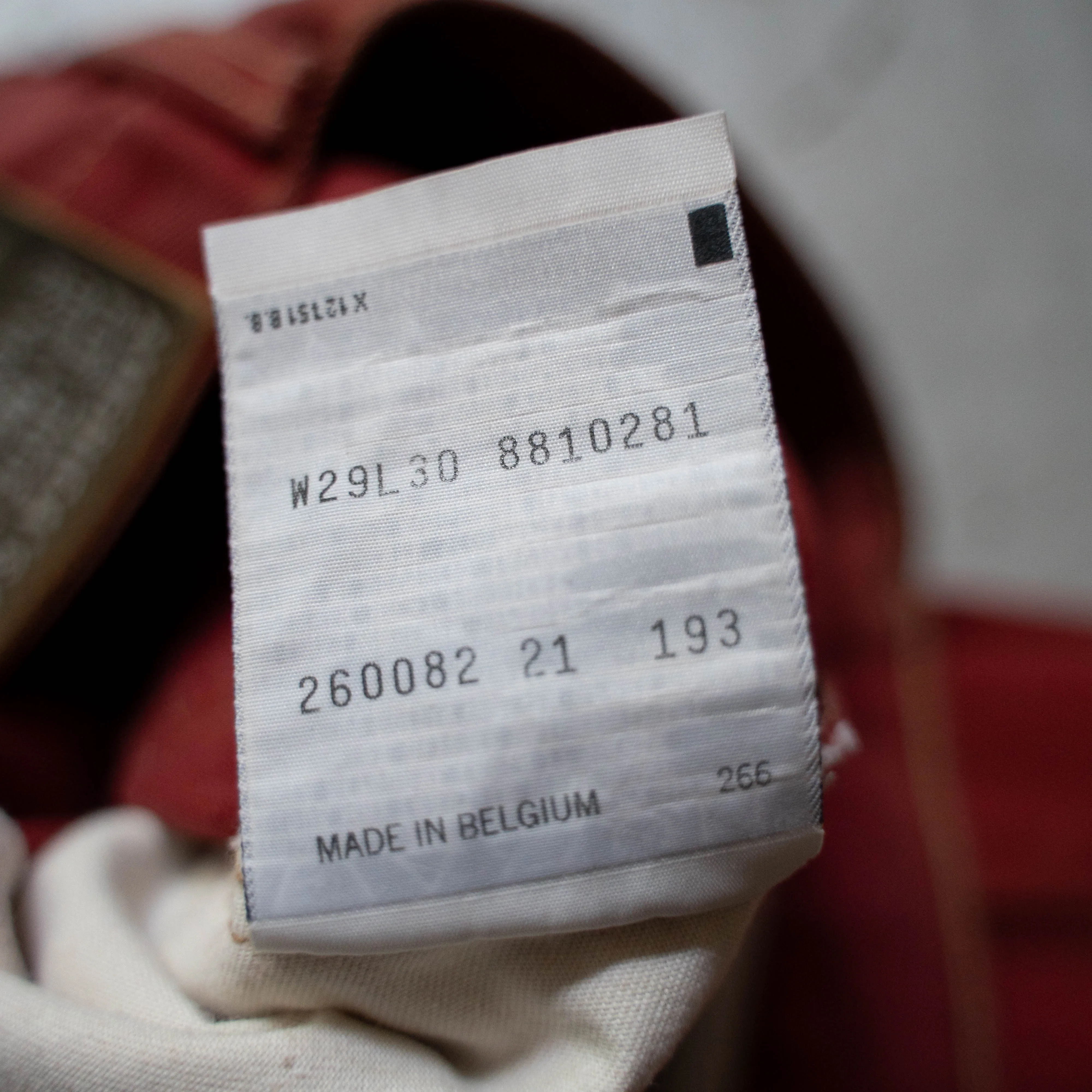 1990s Euro Levi's red color denim pants 'dead stock' -made in Belgium-