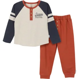 2-Piece Toddler Boys Team Player Top & Joggers Set