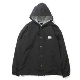 AM Aftermidnight NYC AM Logo Hooded Coaches Jacket Black