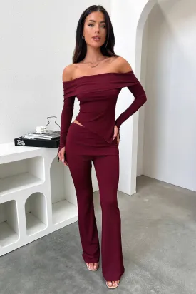 Aniston Pants - Burgundy