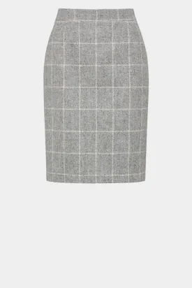 Aria Skirt - Grey Window Check