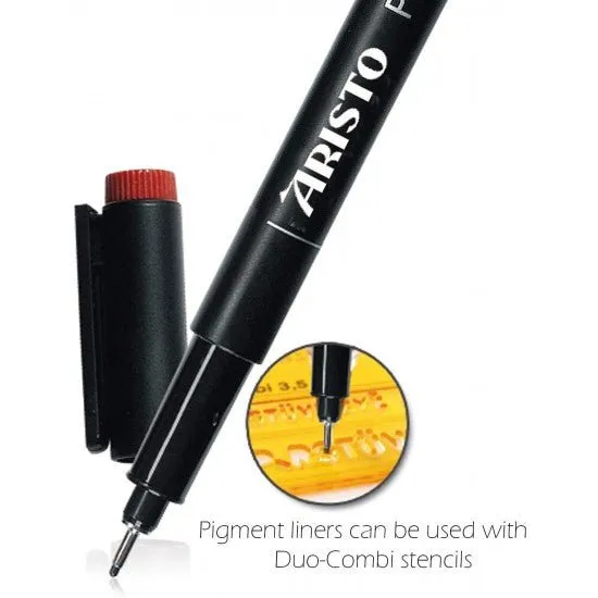 Aristo 0.7mm Pigment Liner- Set of 6 Pens