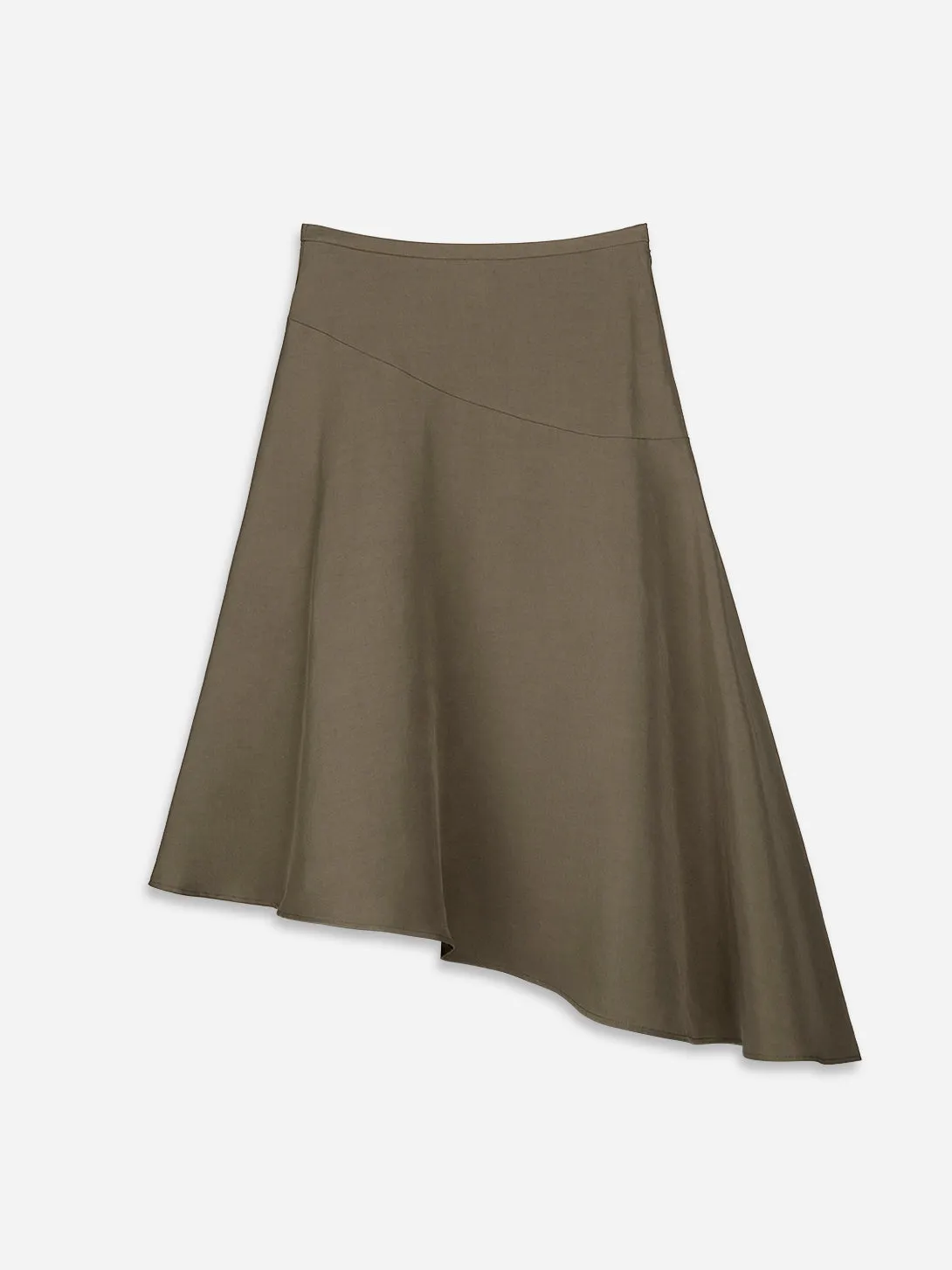 Asymmetric Hem Flare Skirt