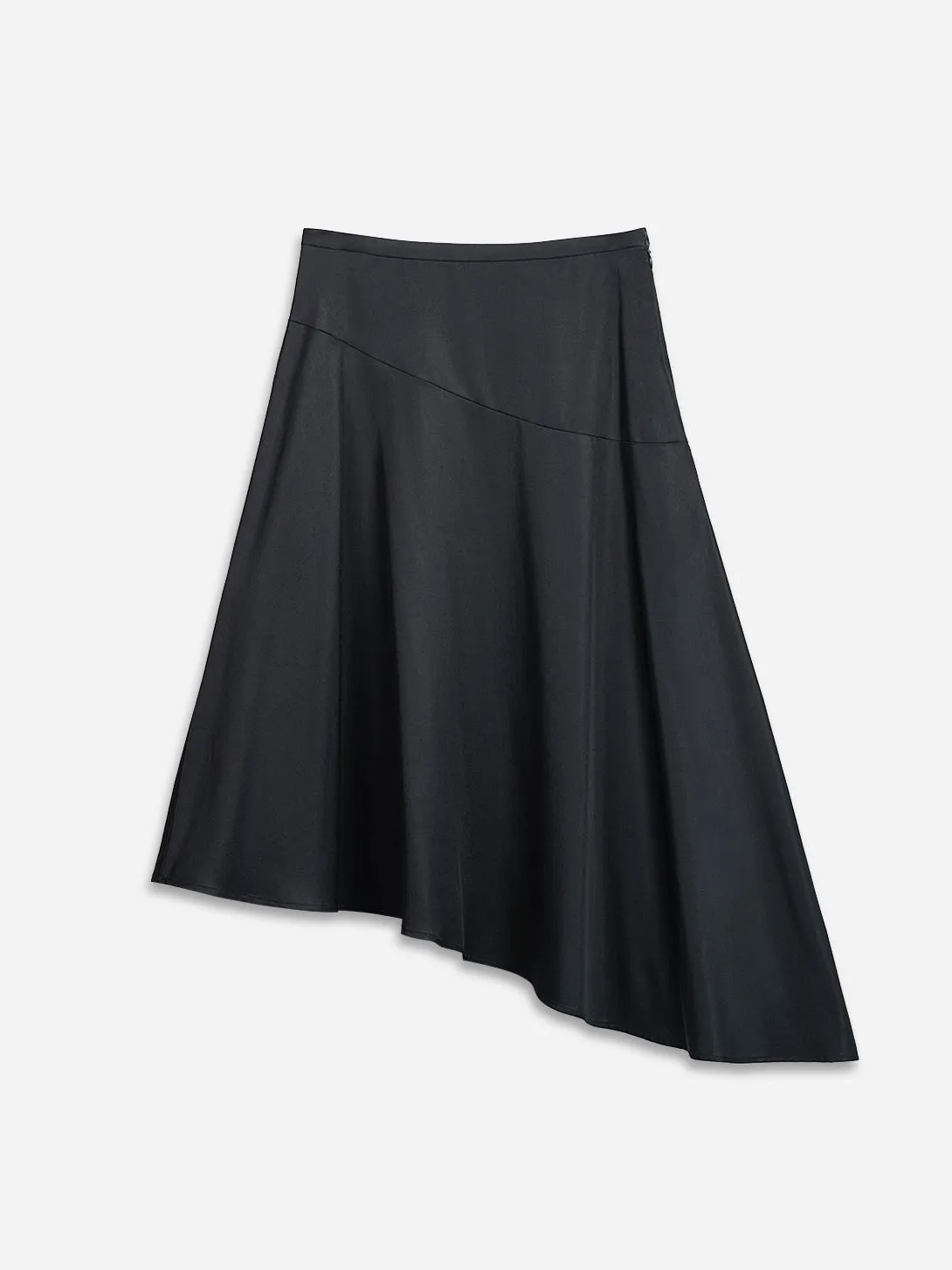 Asymmetric Hem Flare Skirt