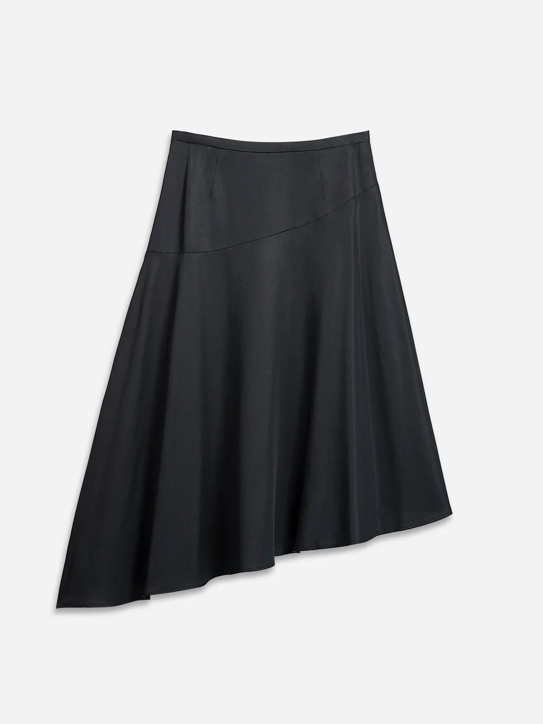 Asymmetric Hem Flare Skirt