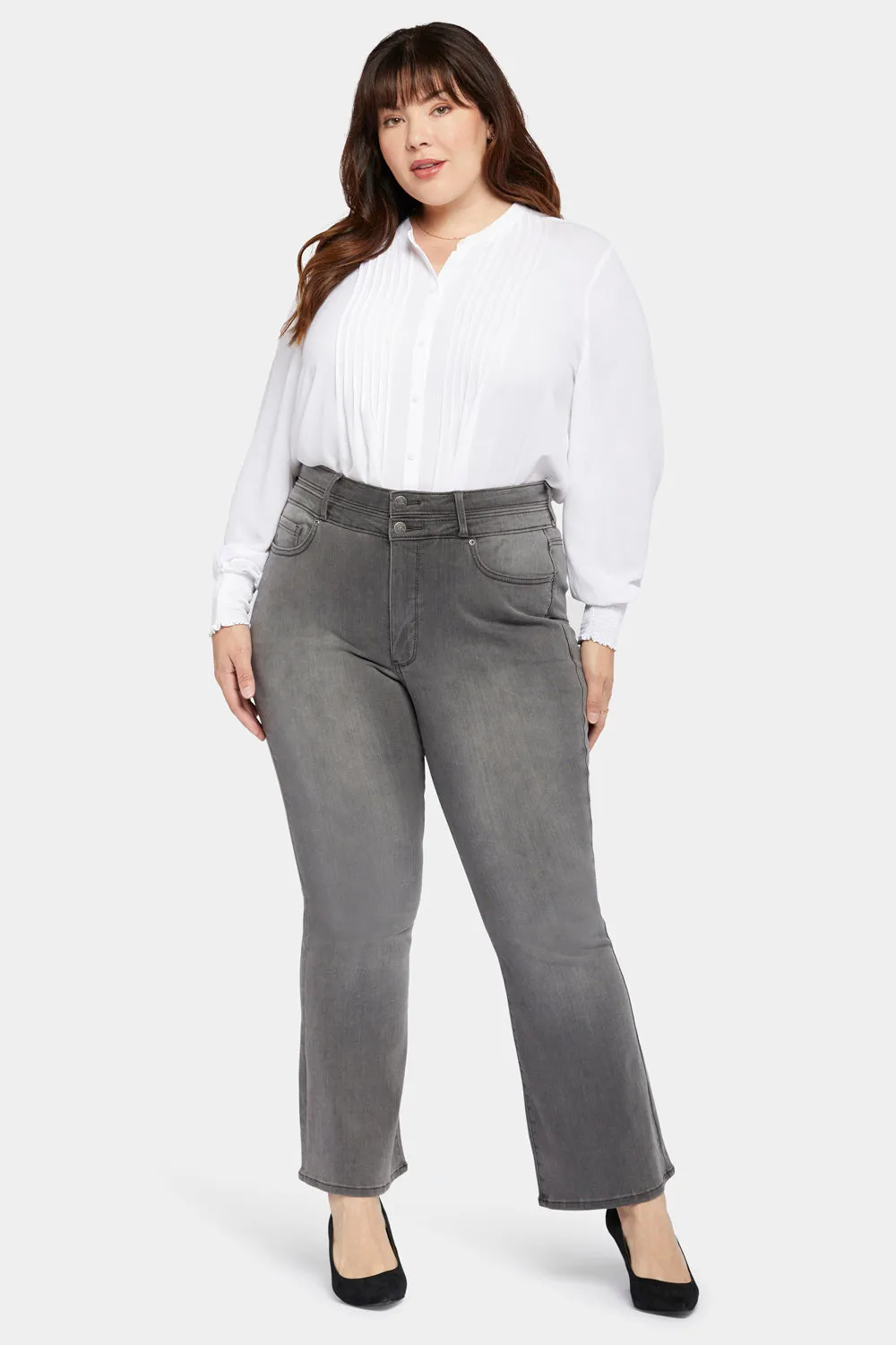 Ava Flared Jeans In Plus Size - Smokey Mountain