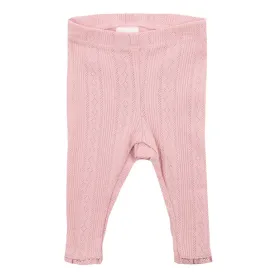 Bebe - Dusty Pink Pointelle Leggings