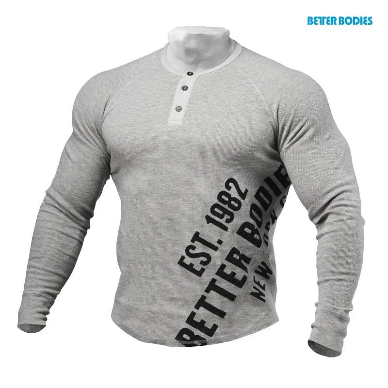 Better Bodies L-S Henley - Grey Melange