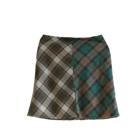 Bias Plaid Mini Skirt