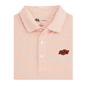 Birdie Stripe Oklahoma State Performance Polo - Orange