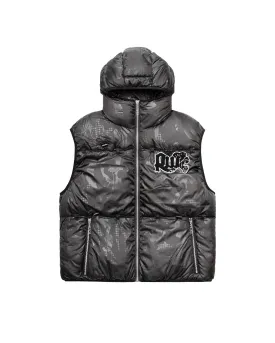 Black Camo Puffer Vest