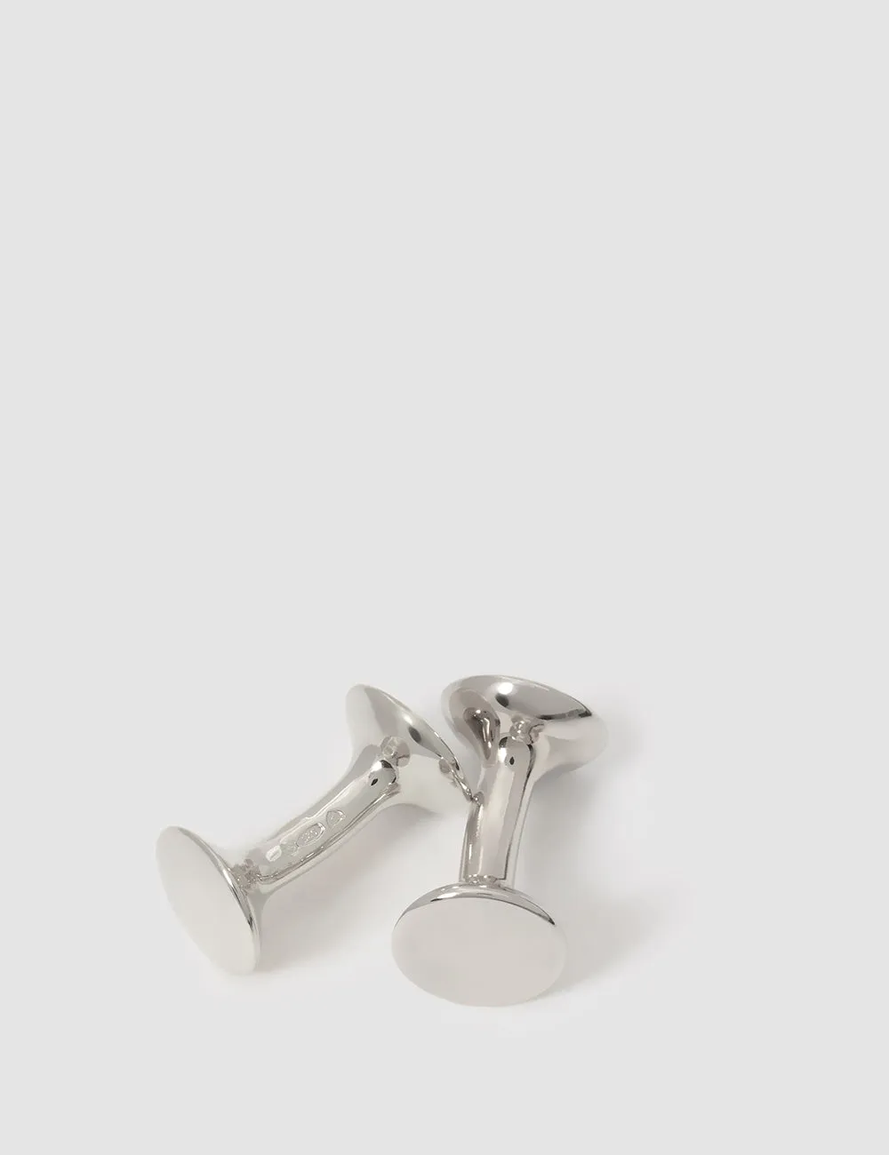 Bow Cufflinks in White Rhodium