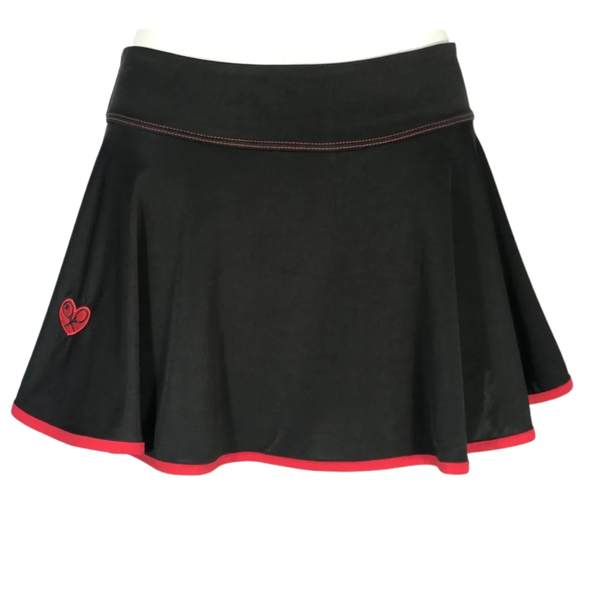 Bright Red   Black Limited LOVE “O” Skirt