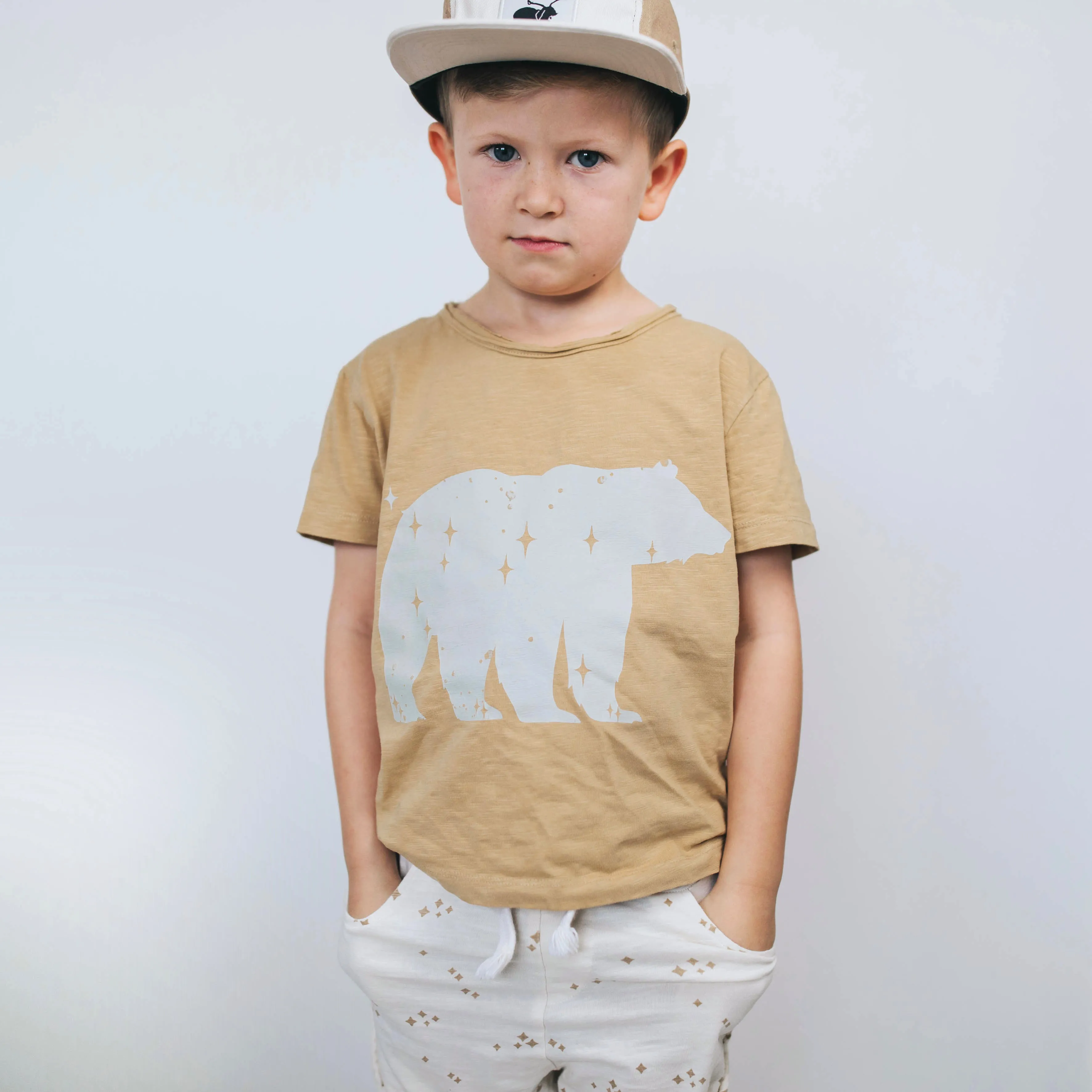 Buck and Baa Organic Cotton T-Shirt - Golden Star Bear