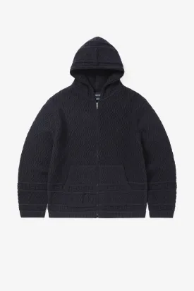 Cable Knit Zip Hoodie