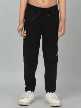 Cantabil Boy's Black Solid Track Pant