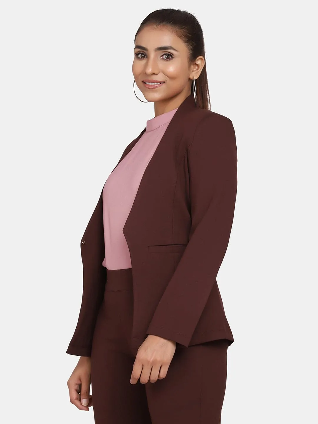 Chocolate Brown Stretch Jacket