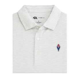 Cooperstown Feather Birdie Stripe Performance Polo - Mirage Grey