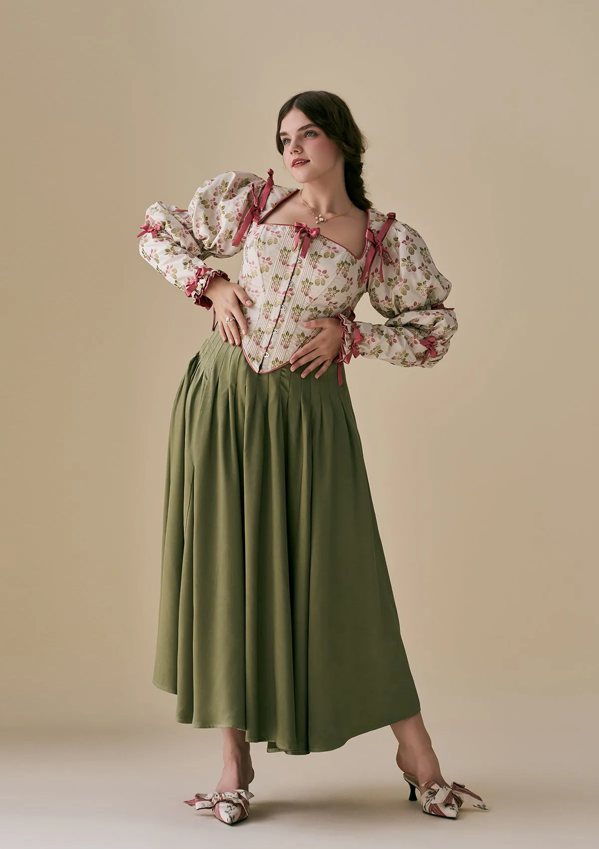 Curve & Plus Flower & Mirror Skirt