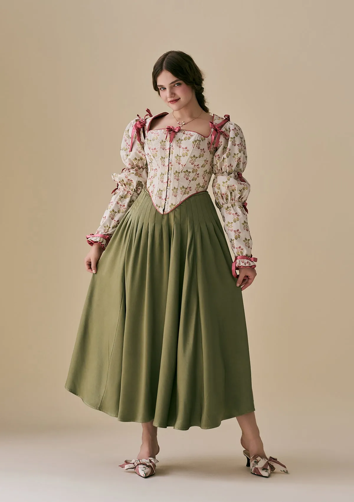 Curve & Plus Flower & Mirror Skirt