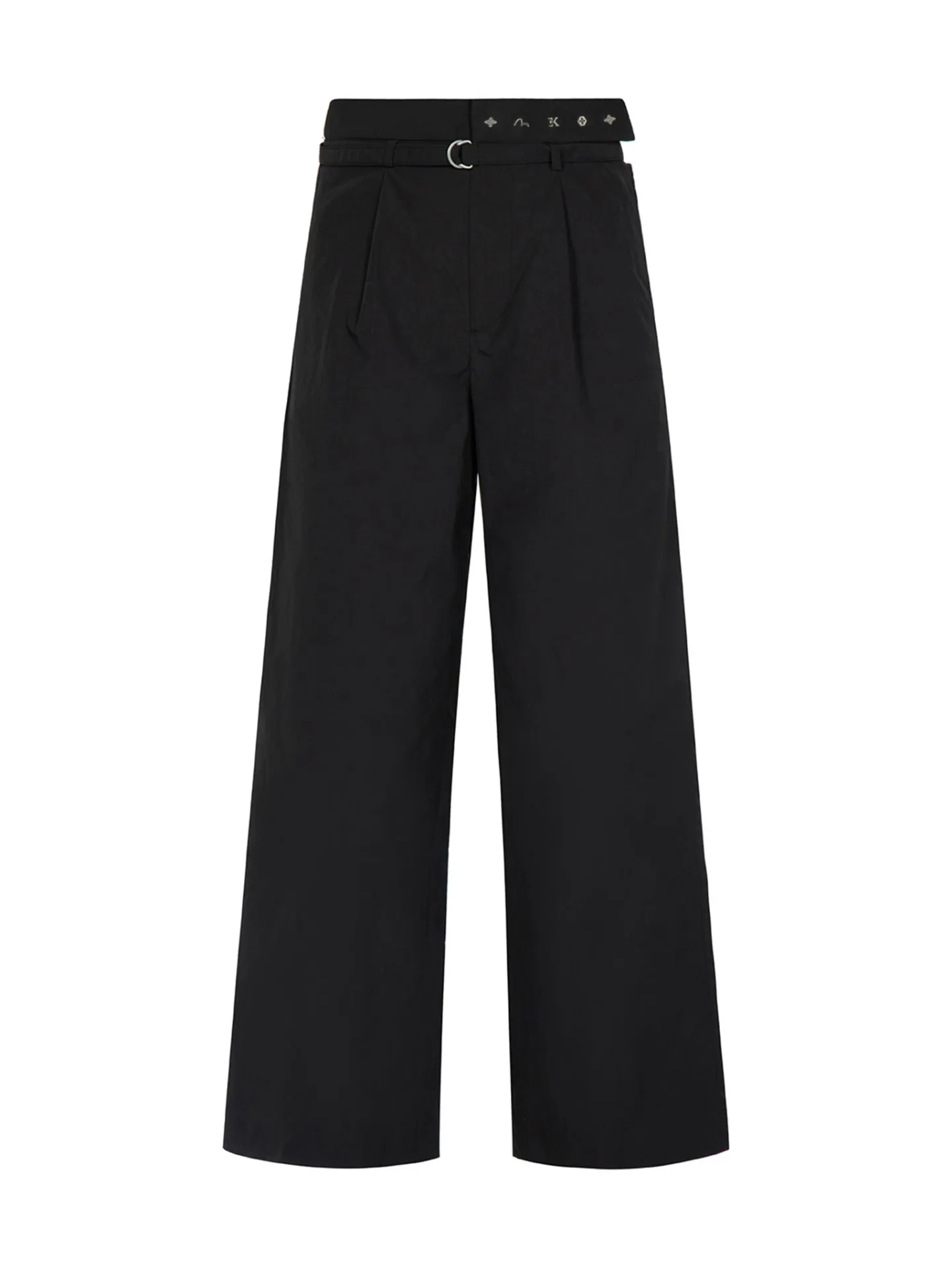 Cut-out Waist Straight-fit Pants