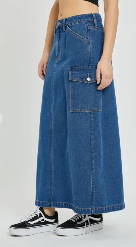 DENIM LONG SKIRT