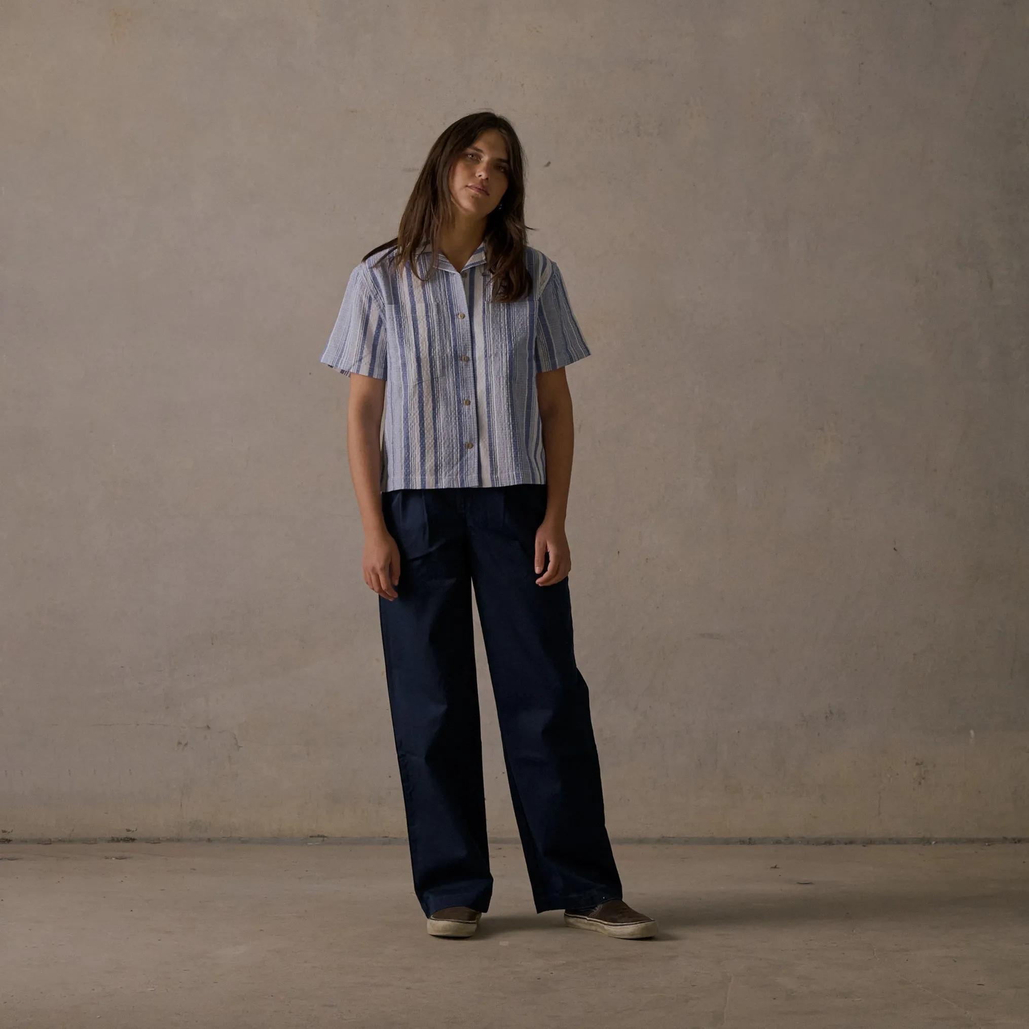 Double Pleated Twill Pants