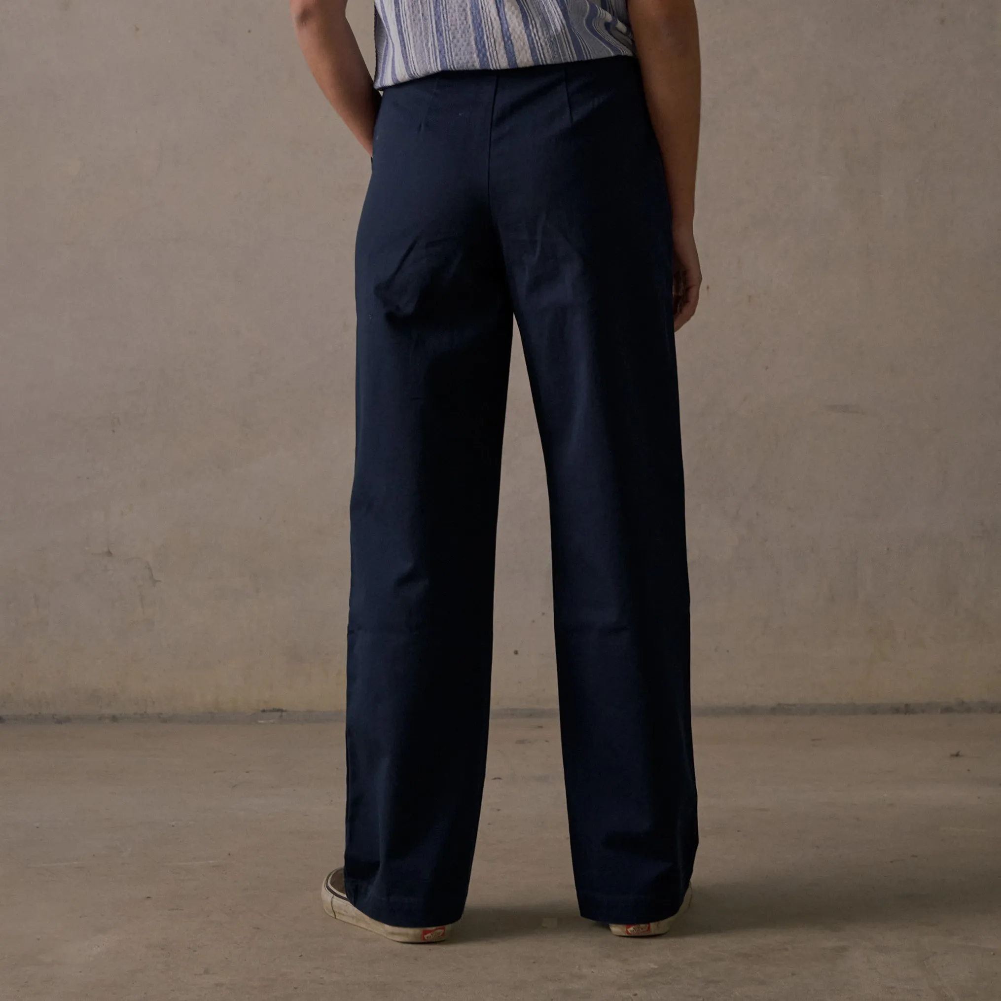 Double Pleated Twill Pants