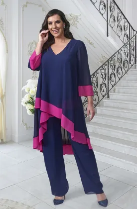 Dressed Up by Veromia DU560 Fuchsia Navy