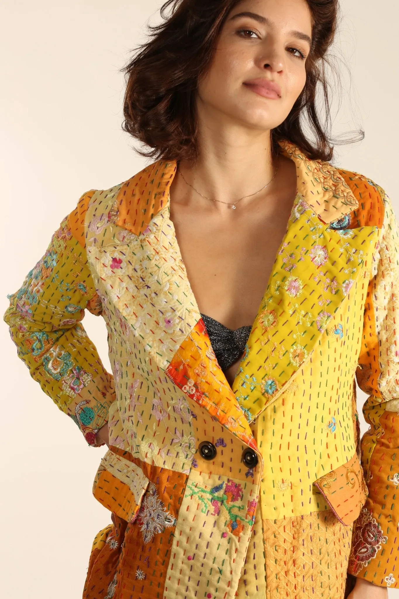 EMBROIDERED PATCHWORK JACKET PENNY