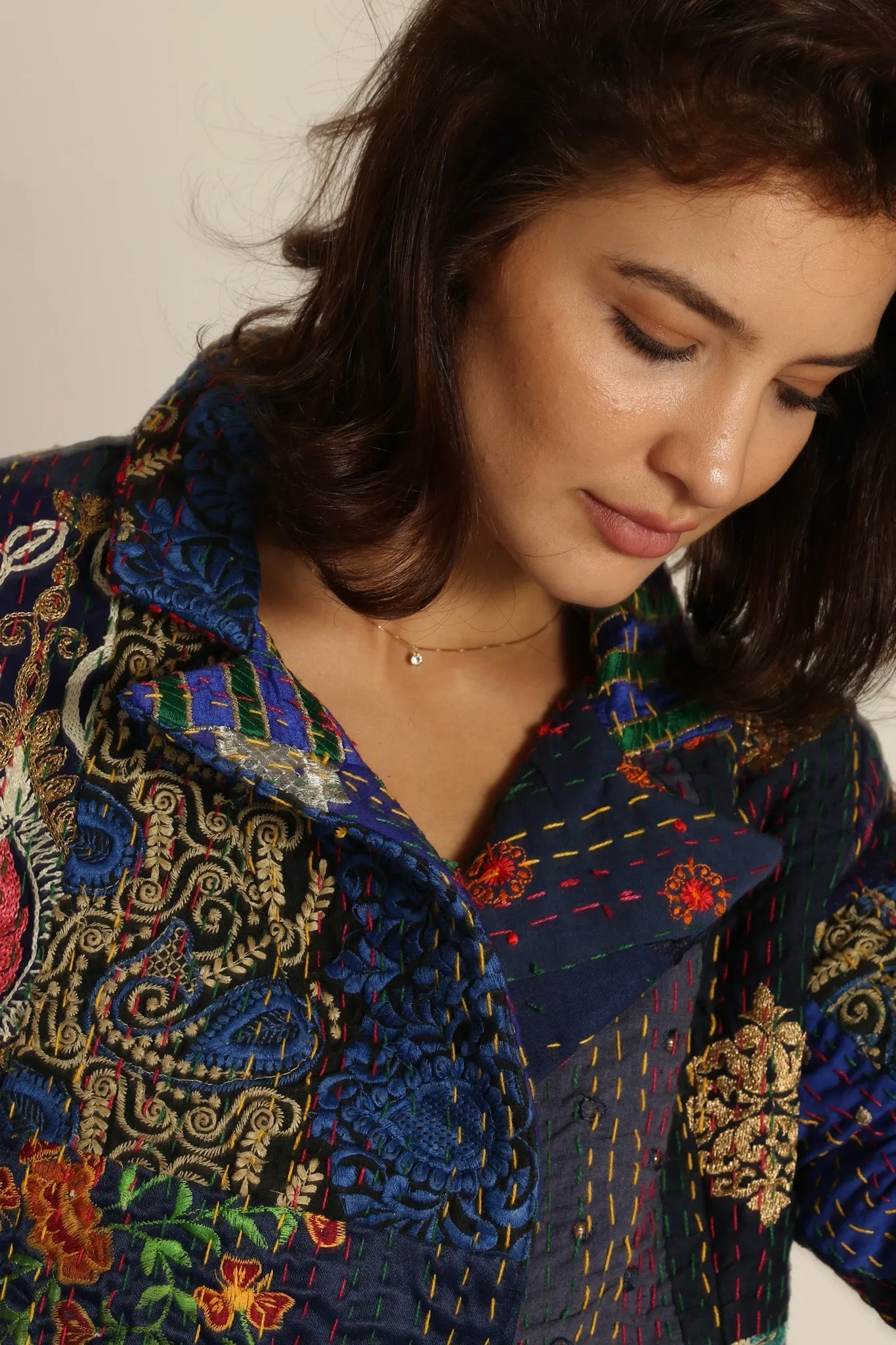 EMBROIDERED PATCHWORK JACKET PENNY