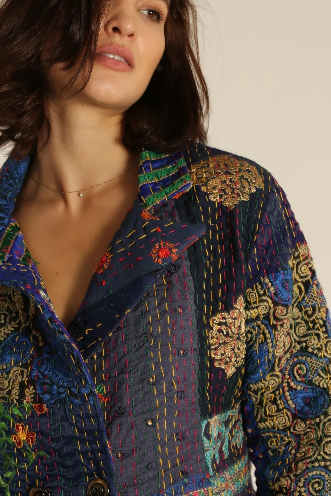 EMBROIDERED PATCHWORK JACKET PENNY