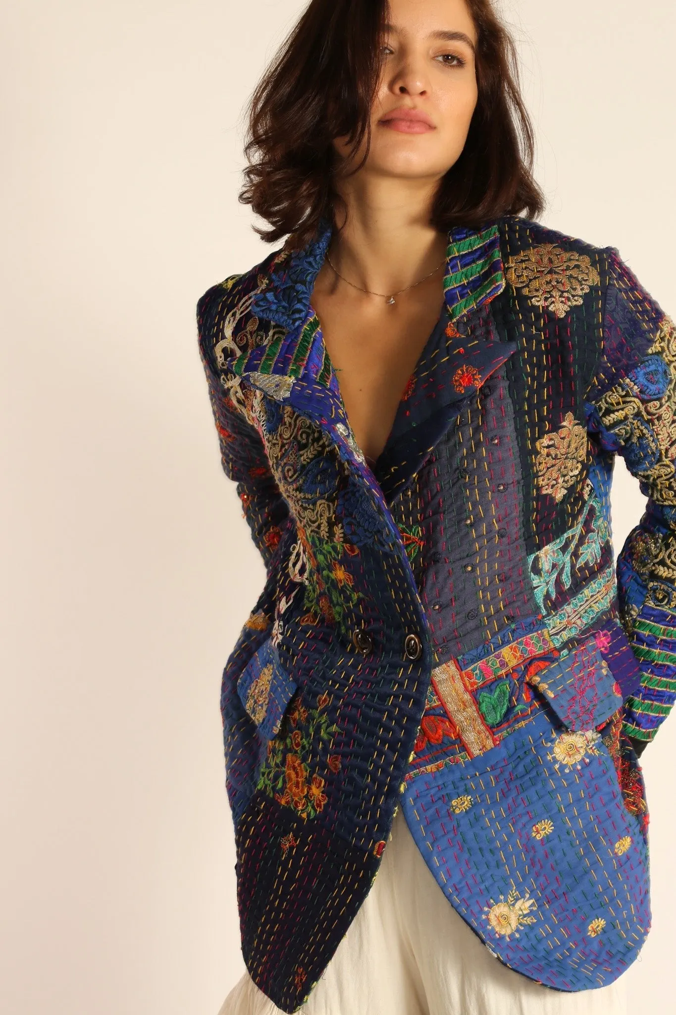 EMBROIDERED PATCHWORK JACKET PENNY