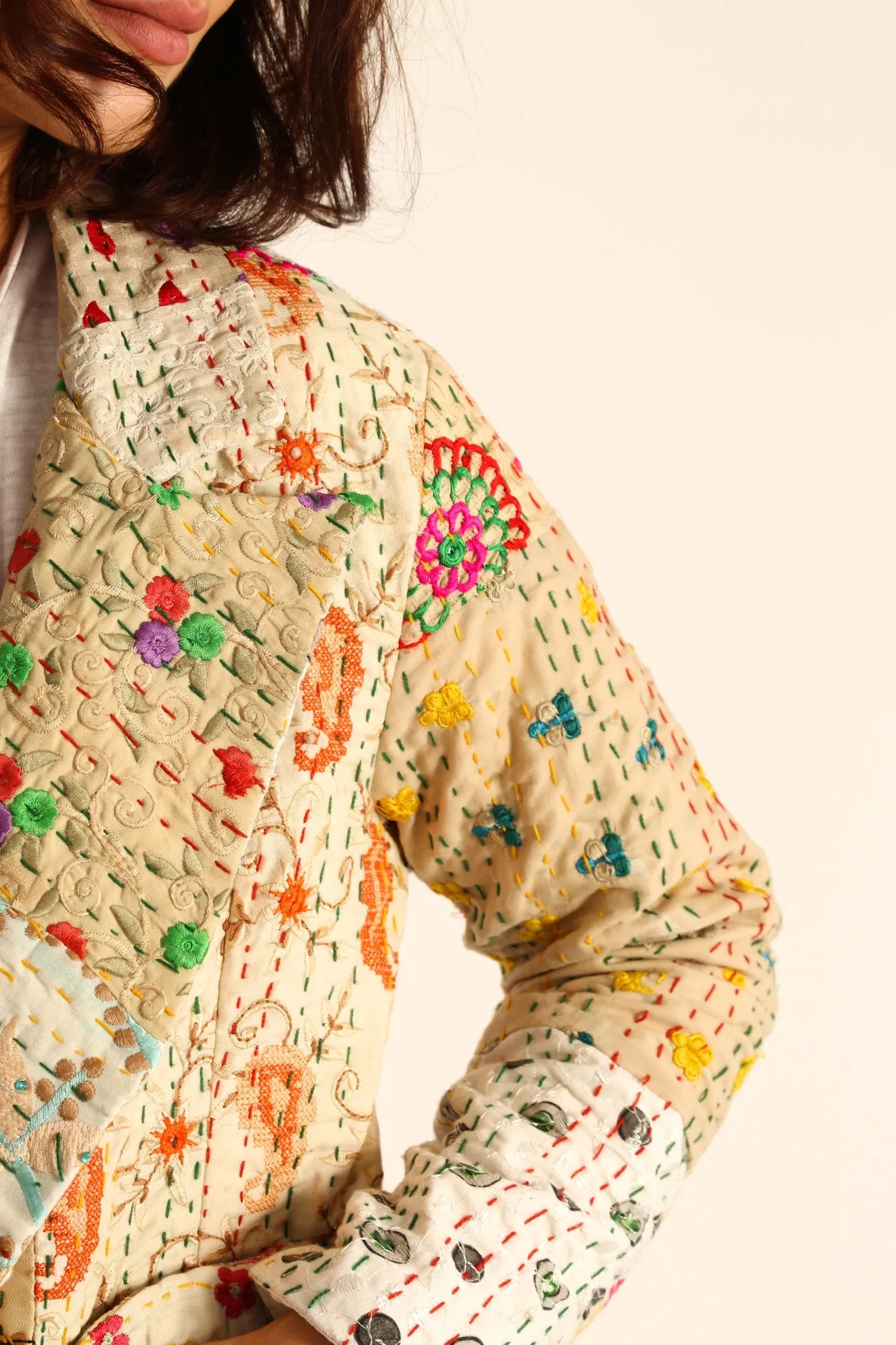 EMBROIDERED PATCHWORK JACKET PENNY