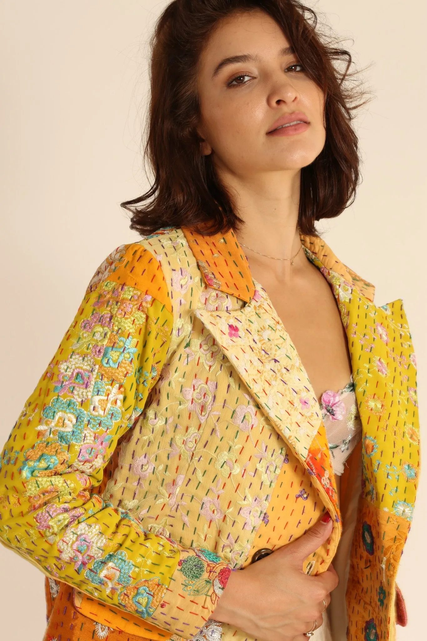 EMBROIDERED PATCHWORK JACKET PENNY