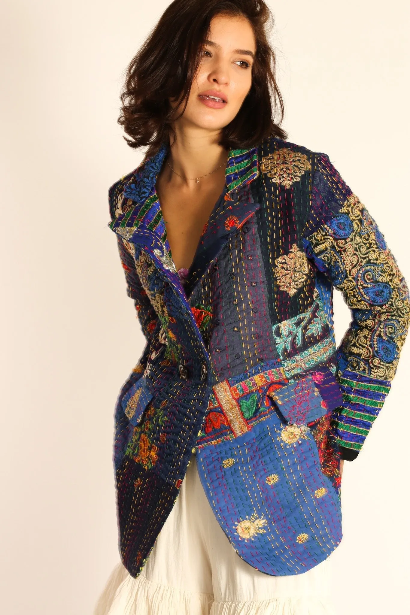 EMBROIDERED PATCHWORK JACKET PENNY