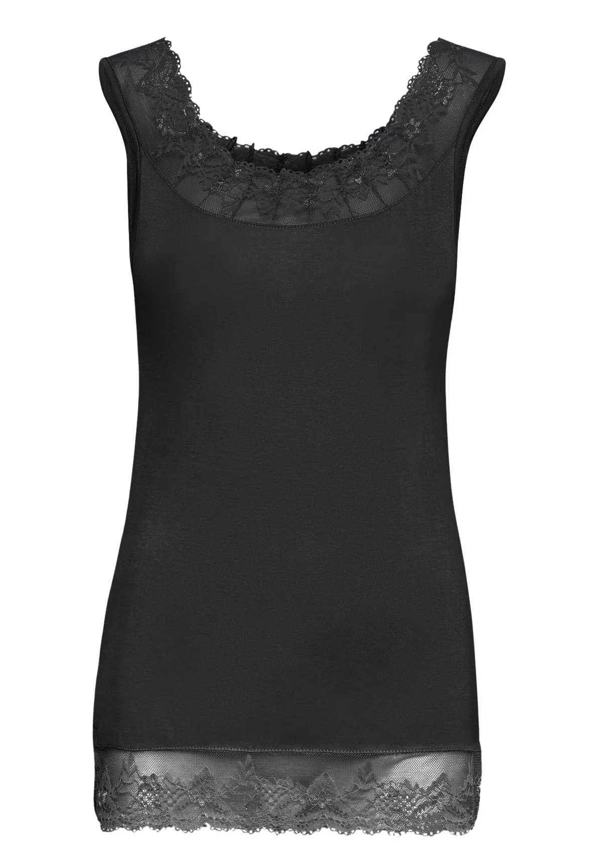 Florence Vest Top in Pitch Black