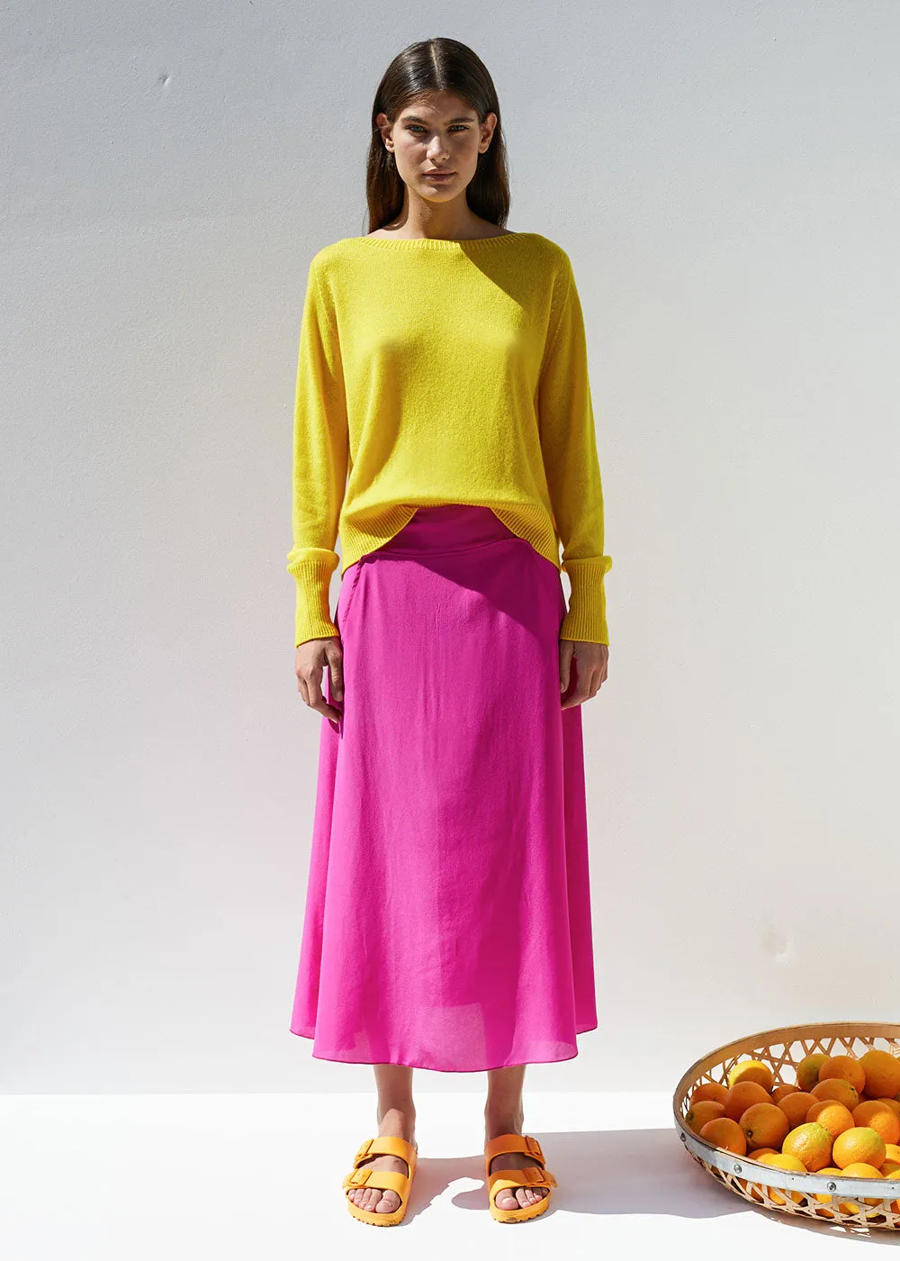 FLOWING SILK SKIRT "LEANDRA"