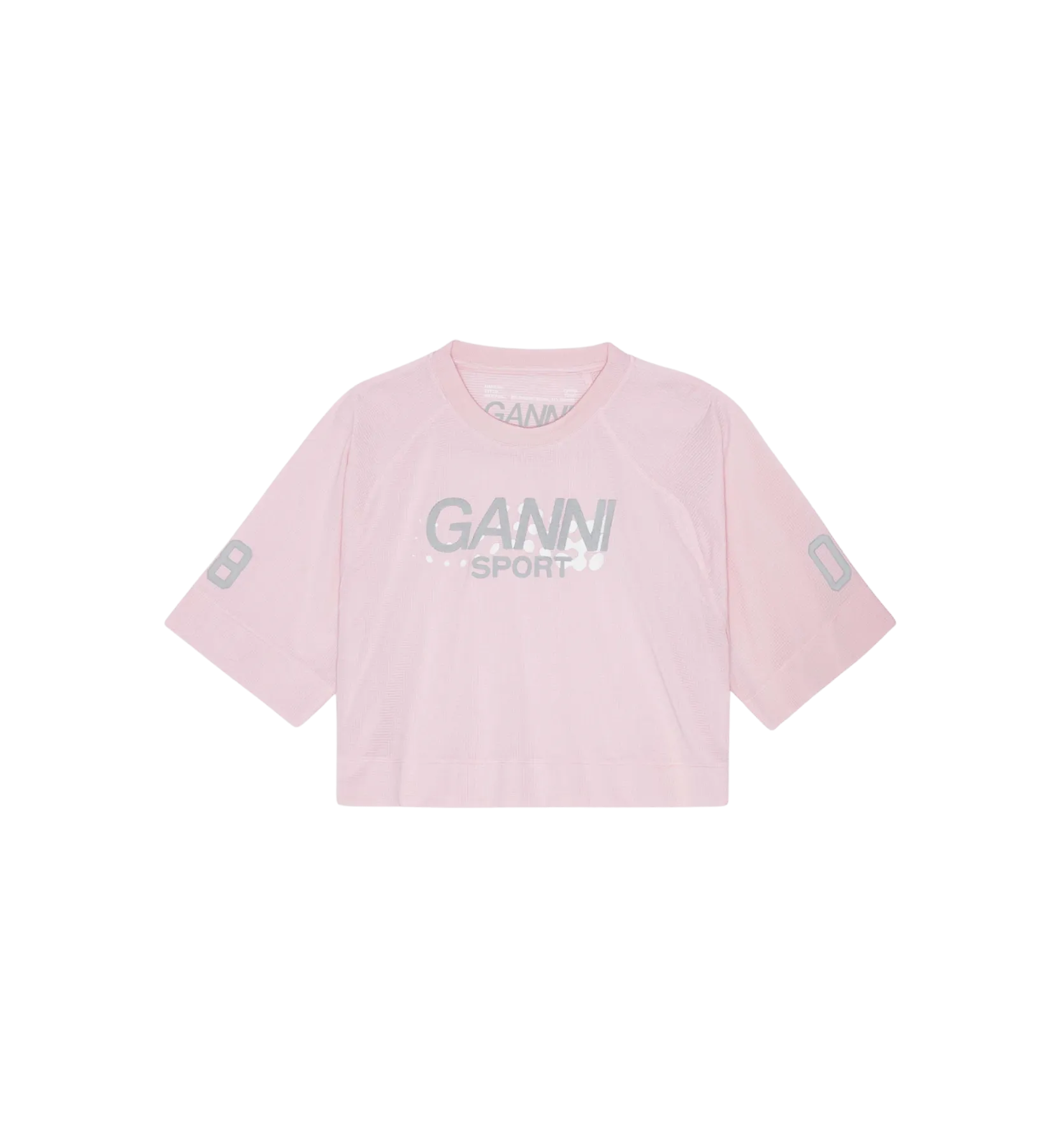 GANNI Active Mesh Cropped T-shirt