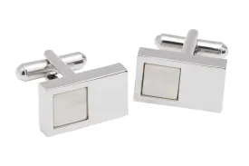 Hampden Silver Rhodium Plated Cufflinks