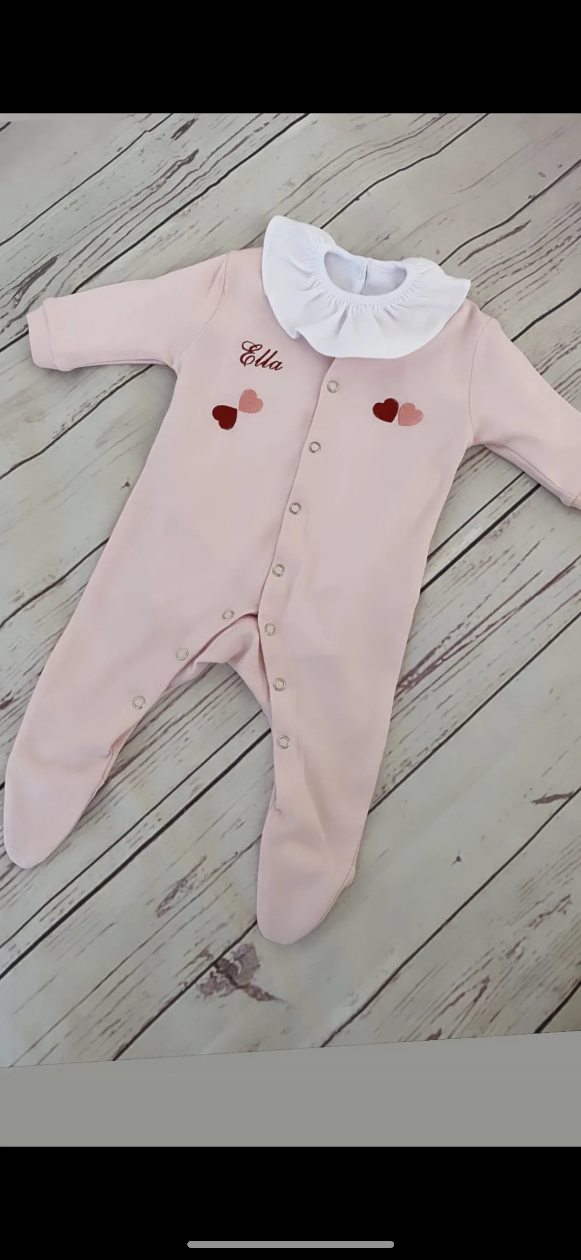 Heart Pink Sleepsuit