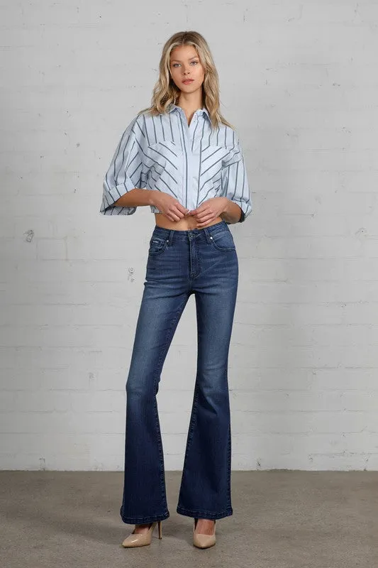 High Rise Wider Flare Jeans