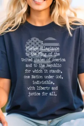 I Pledge Allegiance with Heart American Flag Unisex T-Shirt