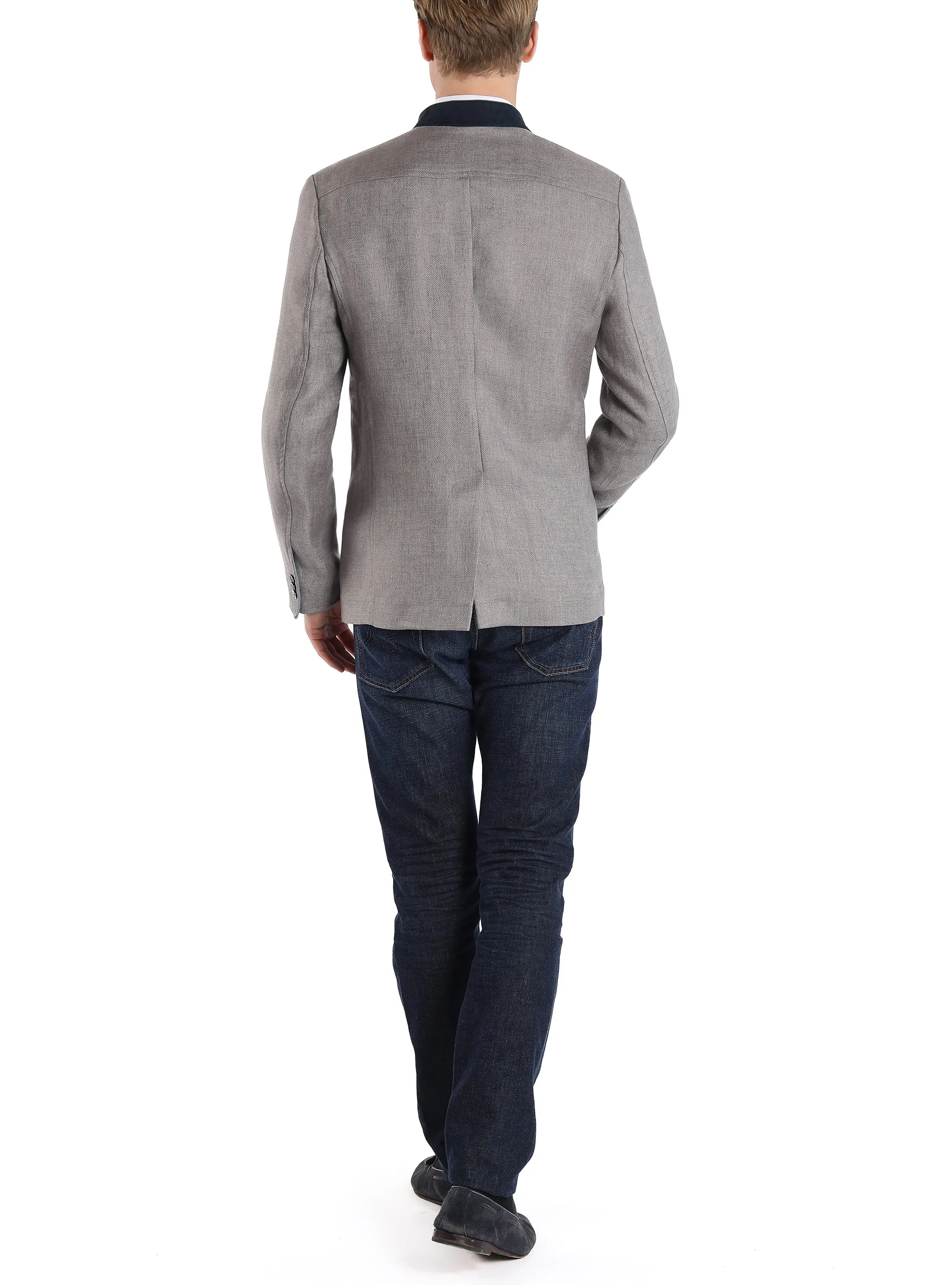 Jacket from Austrian linen in silver