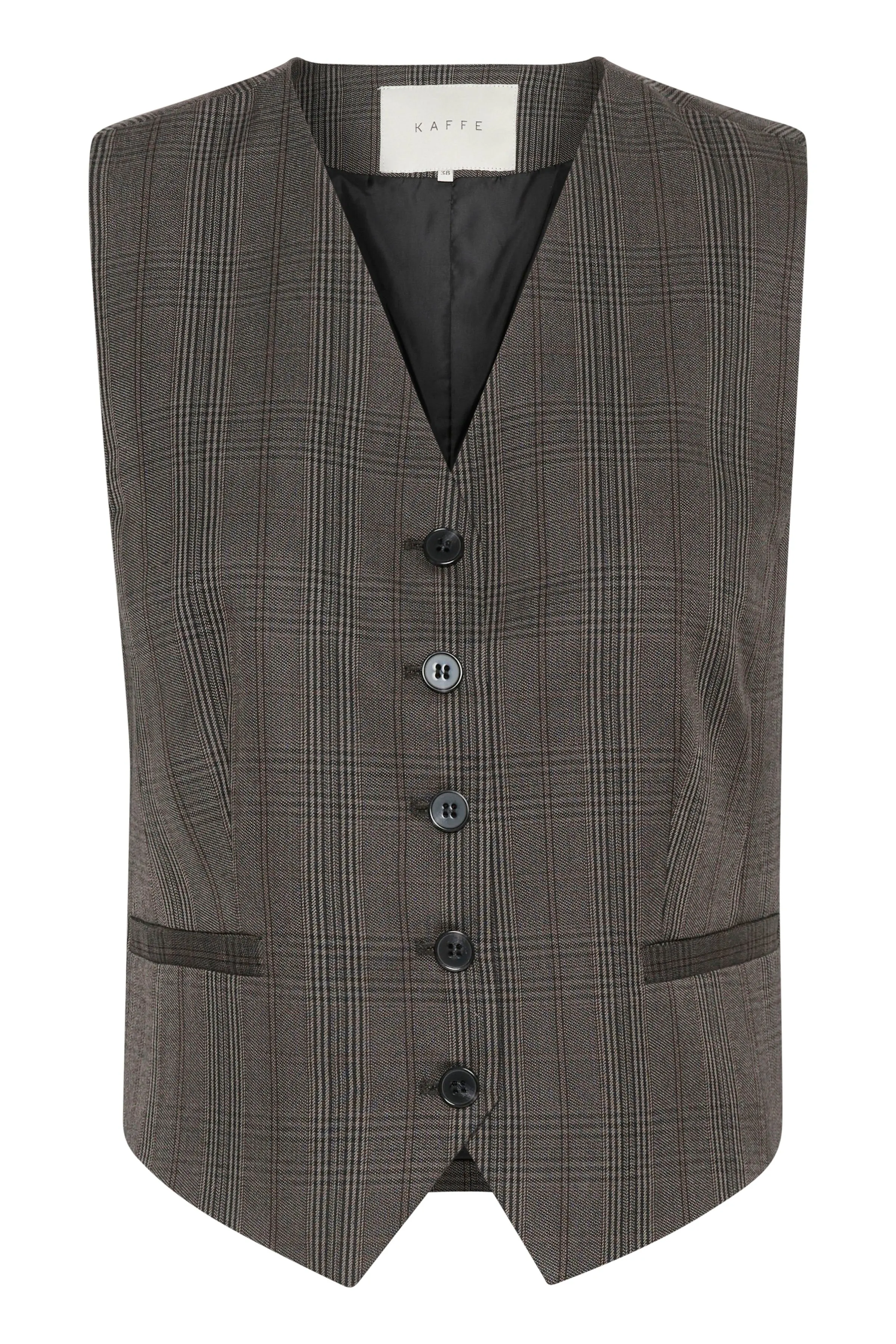 Kaffe KAdori waistcoat grey/black check