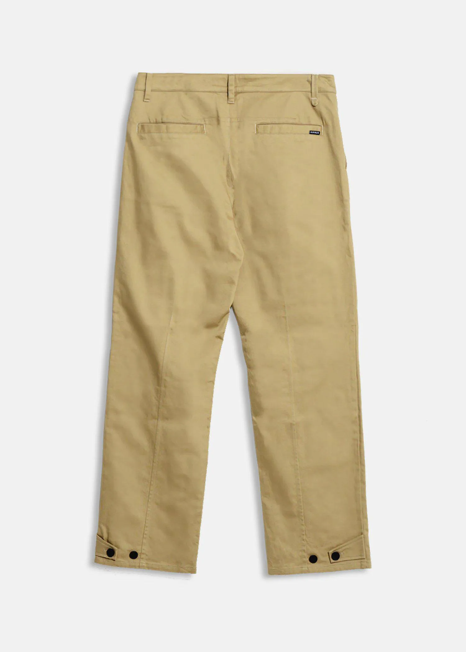 Konus Men's Cargo Pants with Removable Pocket in Khaki