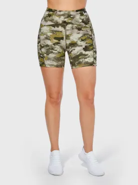 LULULEMON JUNIPER CAMO POWER THRU HR SHORT 6"