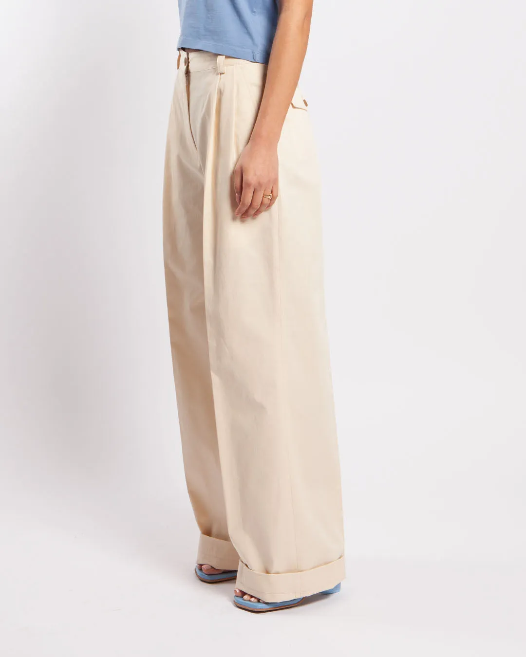 Maison Kitsuné Double Pleats Pants Paper